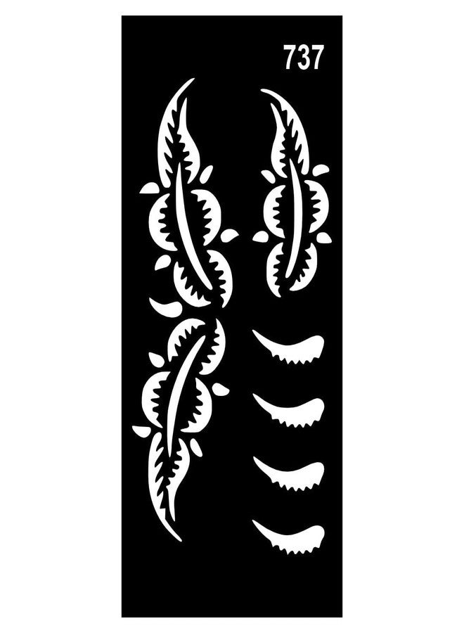 Komstec Easy to Use Mehndi Stencil Sticker Set with High-Quality Skin-Safe Adhesive - Image 1